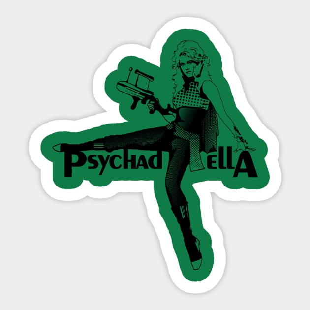 Barbarella Psychadella Sticker by mosgraphix